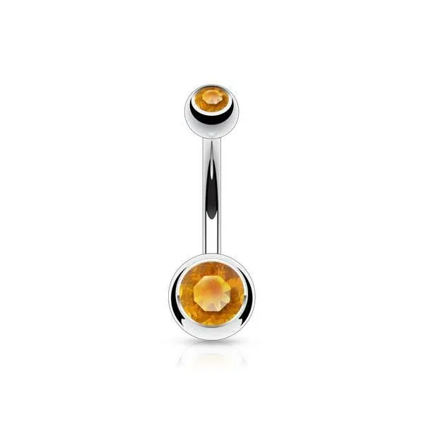 Piercing do pupíku - banánek malý (žlutá) - BS1005-T