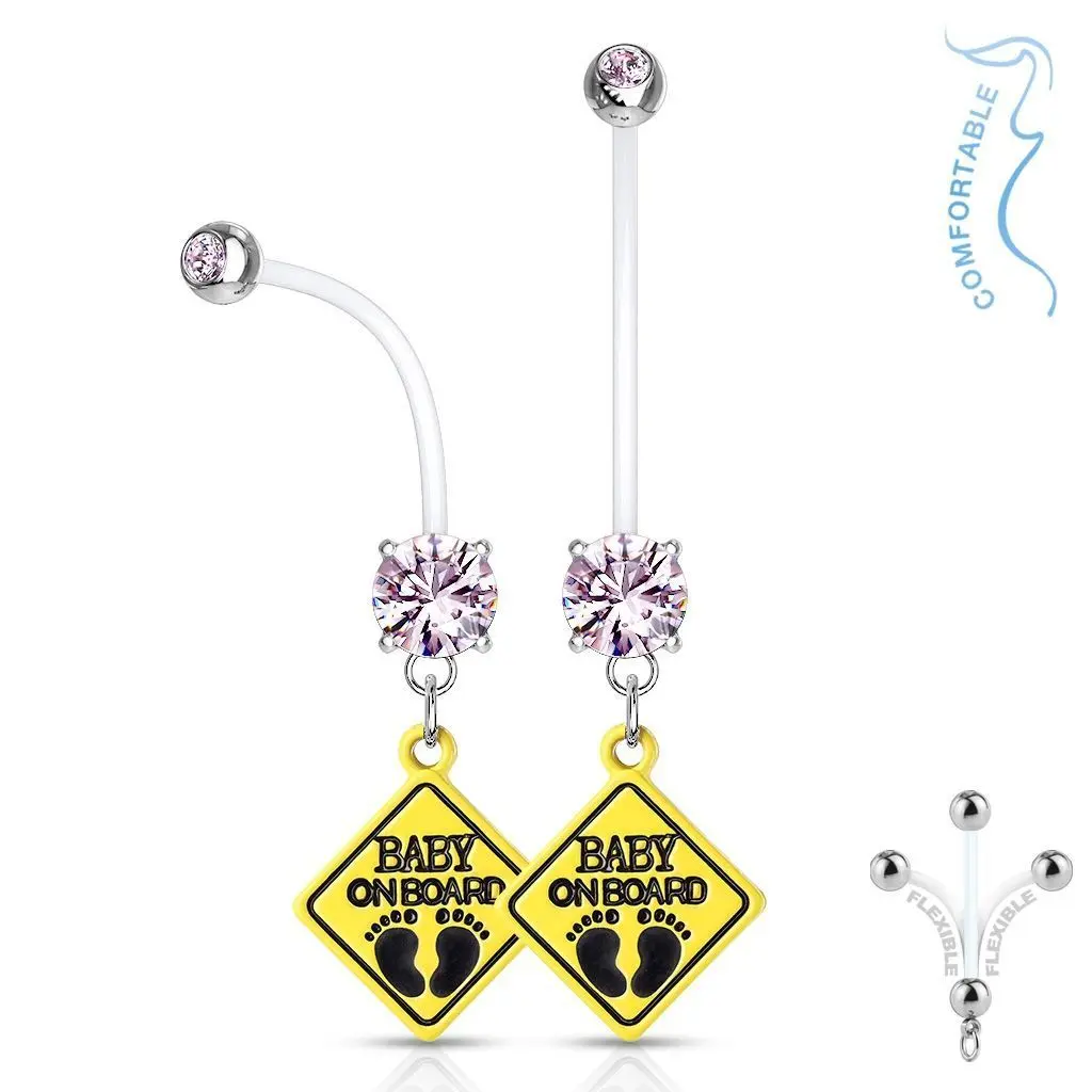 Těhotenský piercing do pupíku - baby on board
