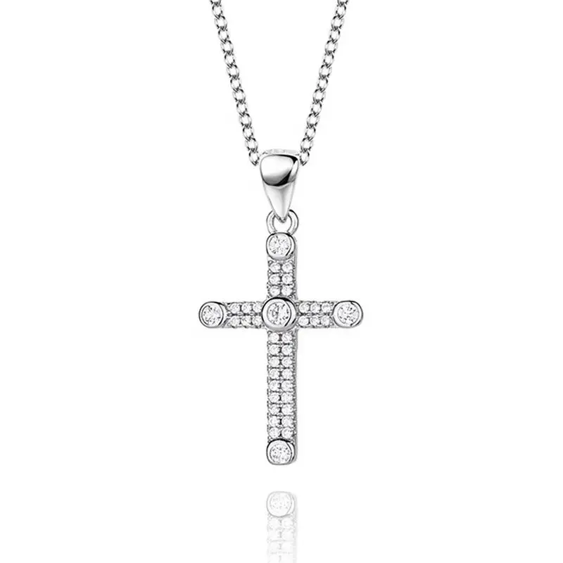 NUBIS Stříbrný náhrdelník s křížkem - NB-2233