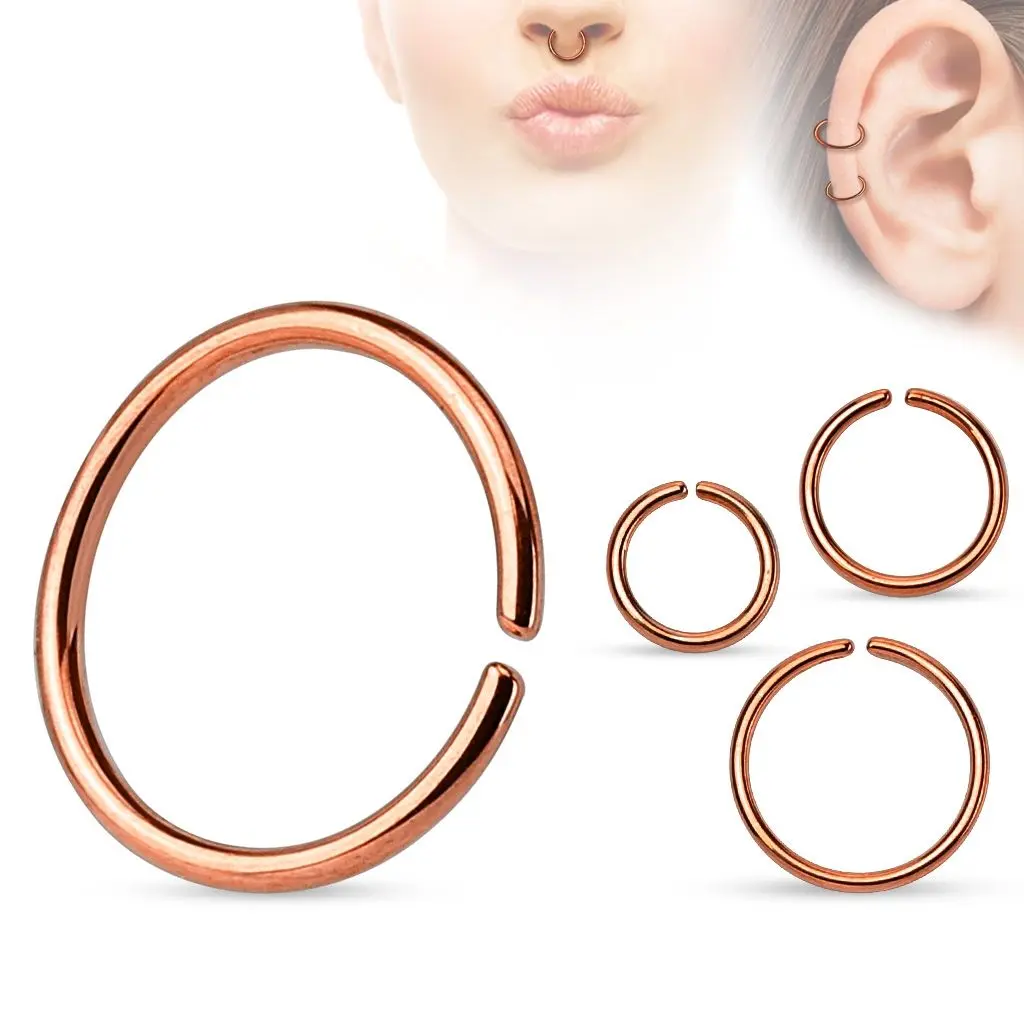 S4U Piercing do nosu - kruh zlacený (1,0 x 7 mm) - N0030-1007