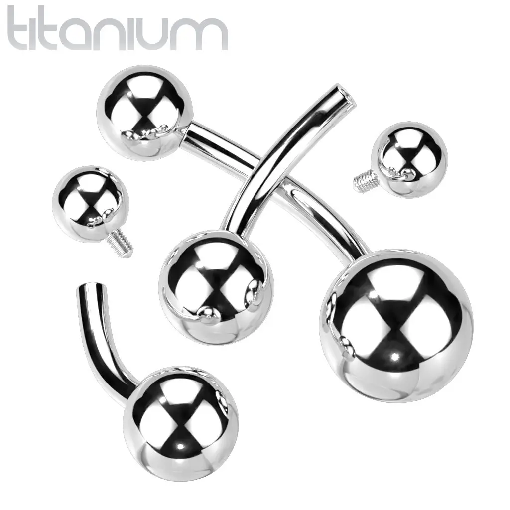 Piercing do pupíku banánek TITAN (1,6 x
