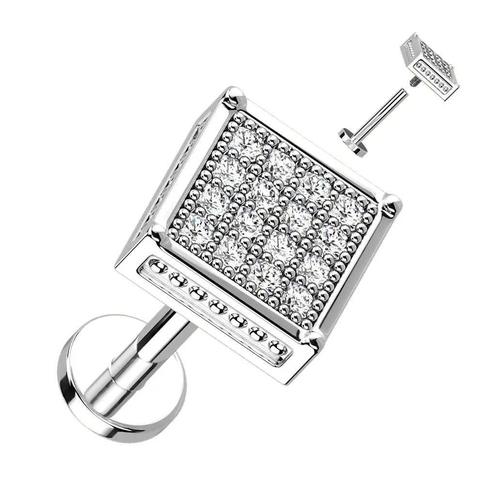 S4U Piercing do brady se zirkony (1,2 x 8 mm) - LB1116ST-1208