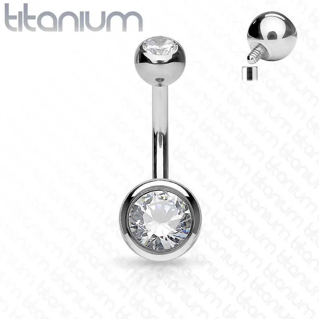 Piercing do pupíku - banánek MALÝ vnitřní závit - TITAN (1,6 x 11 mm) - TIT1009-161146