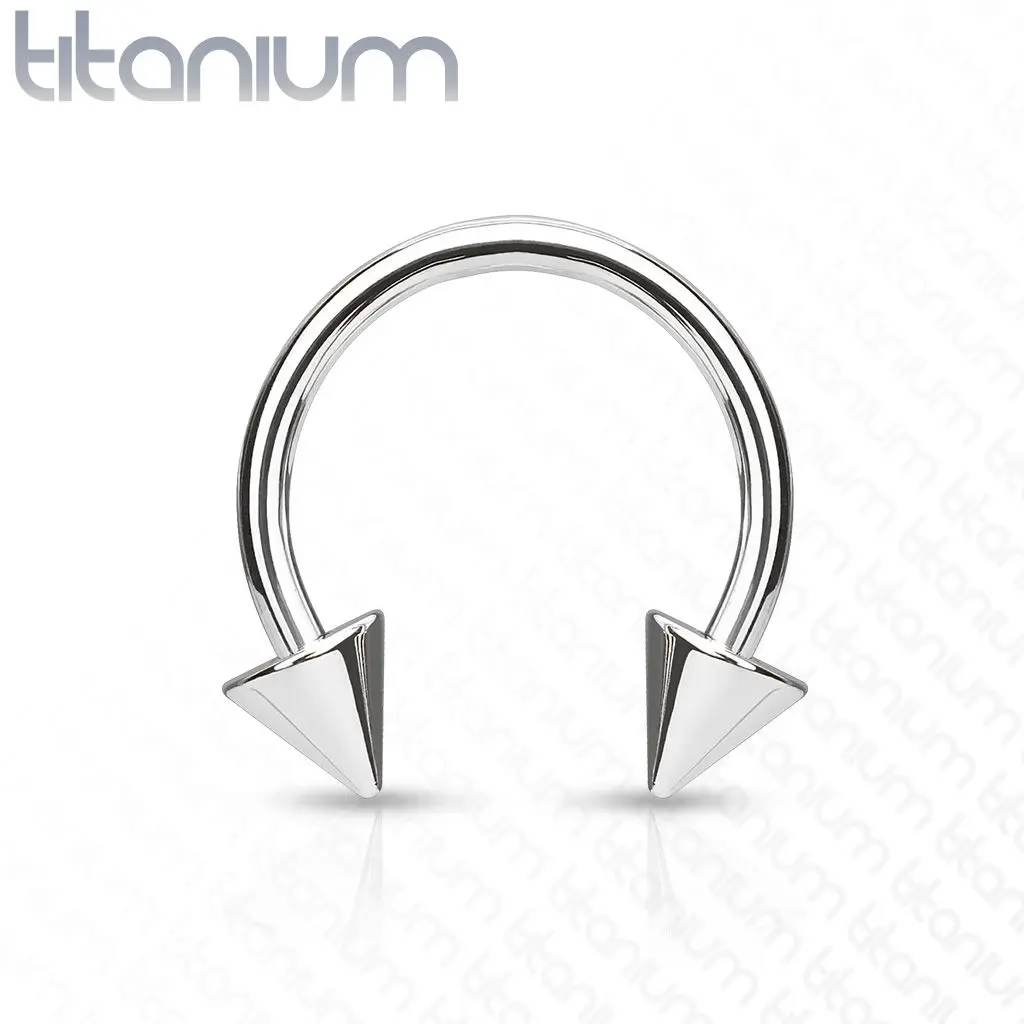 Piercing - podkova TITAN (1,2 x 8 mm, hroty 3 x 3 mm) - TIT1110-120833