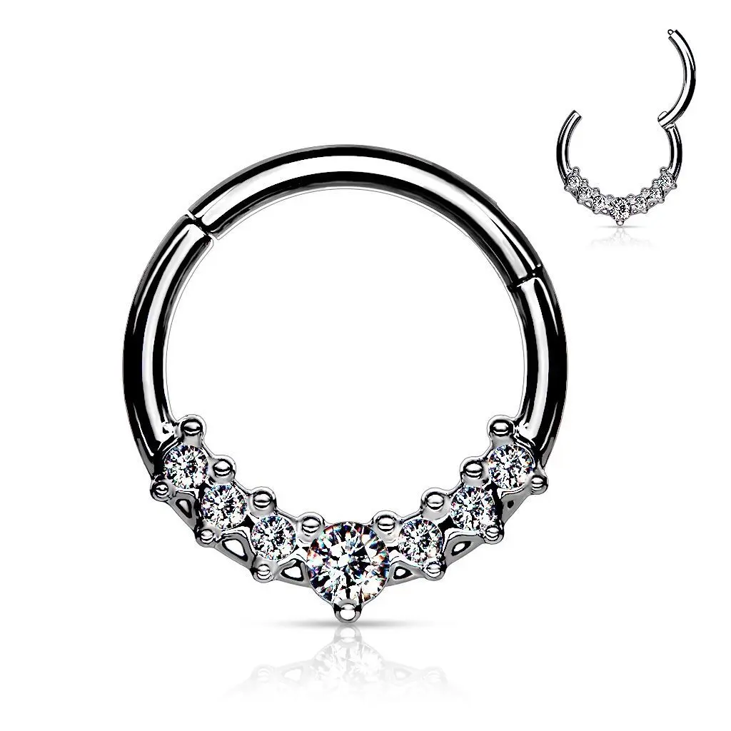 Ocelový piercing do nosu - tragus / helix / septum (1,2 x