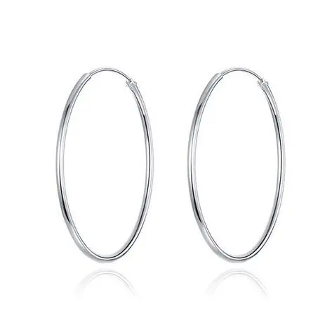 NUBIS Stříbrné dámské náušnice kroužky 10 mm - NB-3527-10