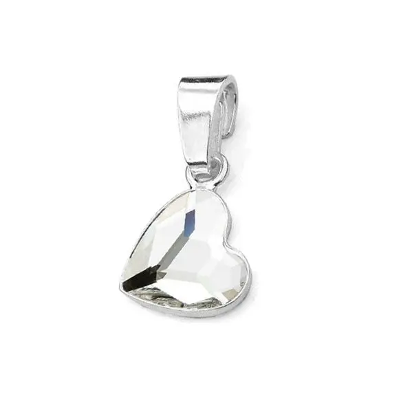 NUBIS Stříbrný přívěsek se srdcem Crystals from Swarovski Crystal - NB-0205-CR