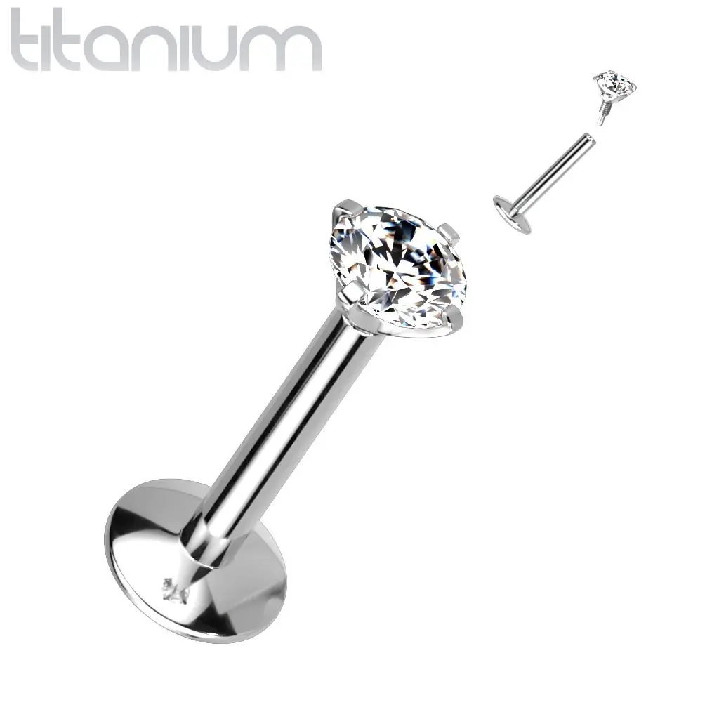 S4U Piercing do brady titan (1,2 x 6 mm, kamínek 2 mm) - TIT1217-120602