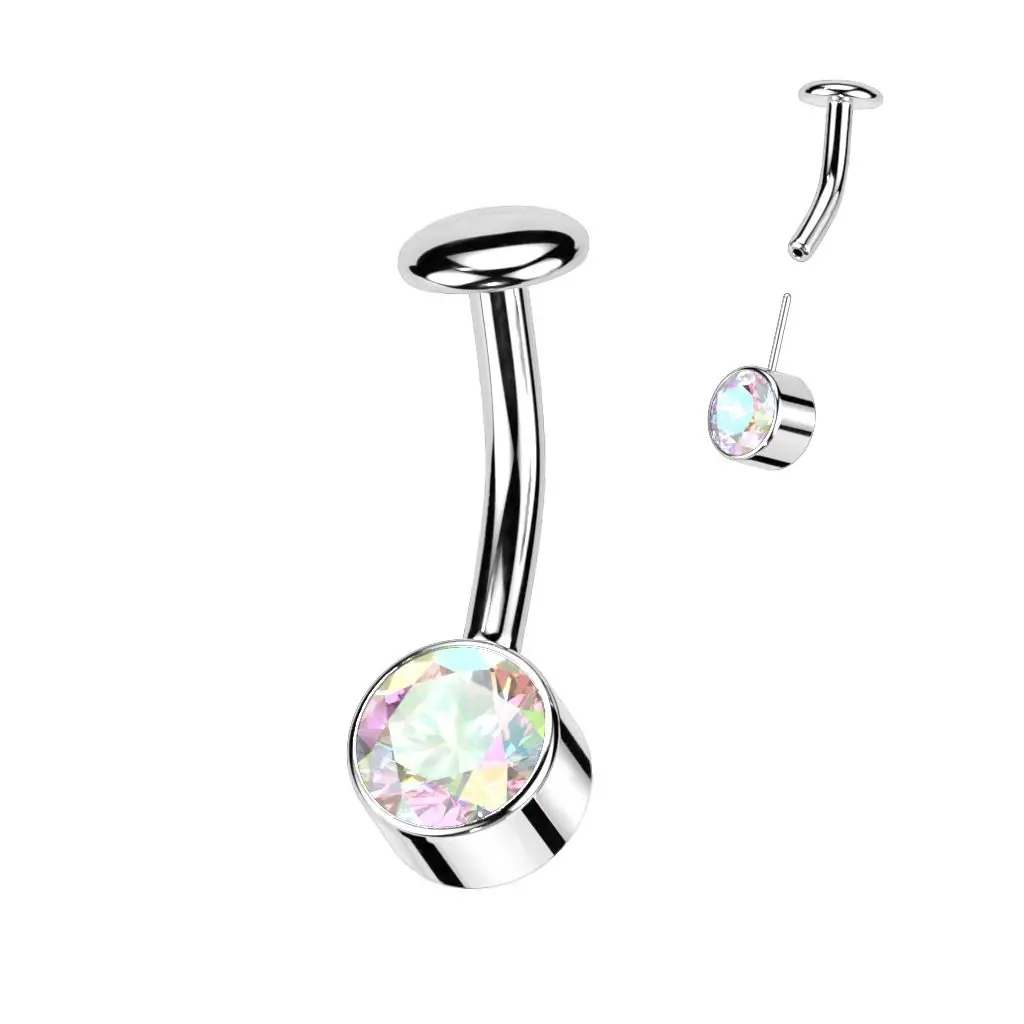 PUSH IN piercingu do pupíku TITAN (duhová) - TIT1229-AB
