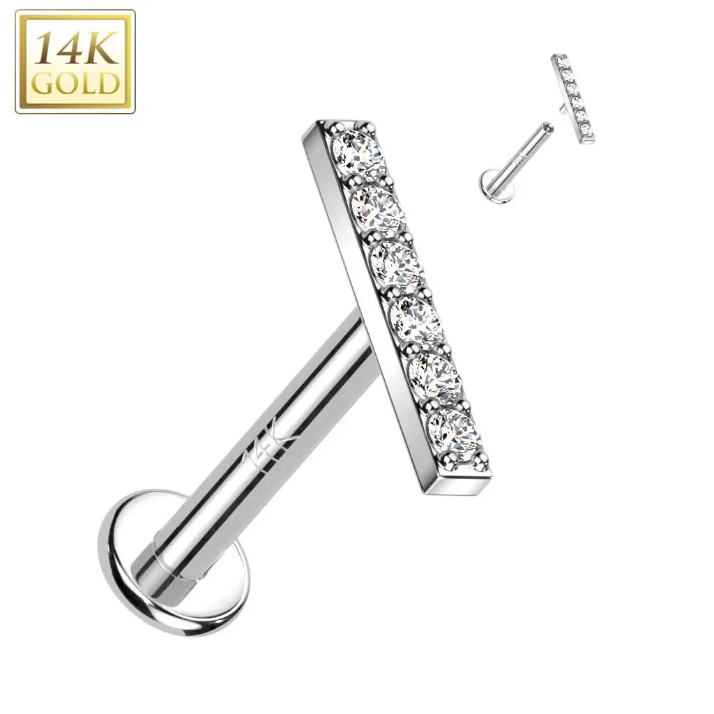 S4U Zlatý piercing do brady - labreta, Au 585/1000 (1,2 x
