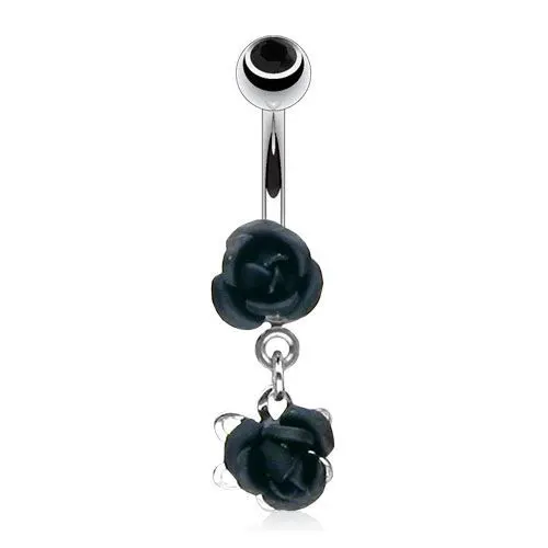 Piercing do pupíku - růžičky