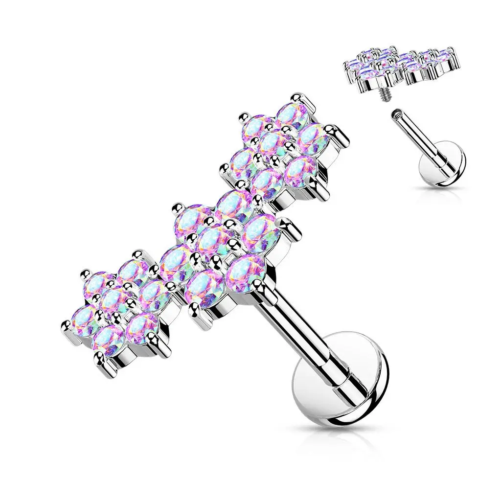 Piercing do brady s kytičkami 1,2 x 8 mm - LB1102AB-1208