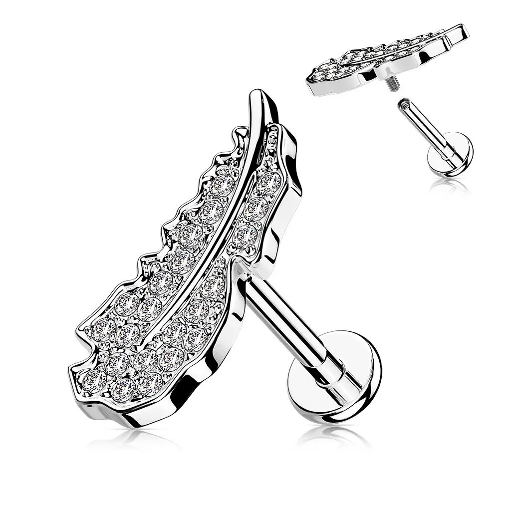 S4U Piercing do brady - peříčko (1,2 x 8 mm) - LB1107ST-1208