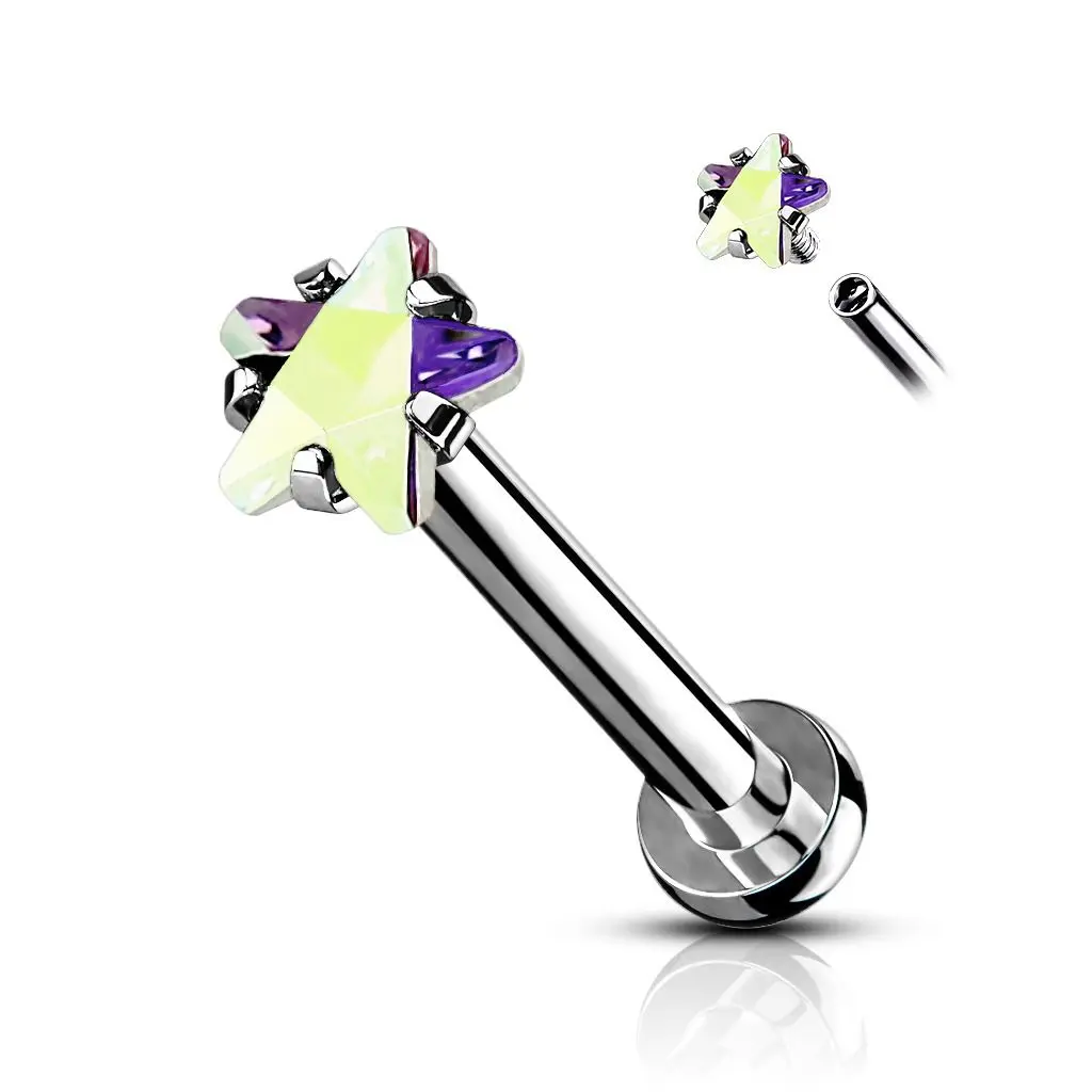 S4U Piercing do brady labreta / cartilge (1,2 x 6 mm) - LB1094AB-1206