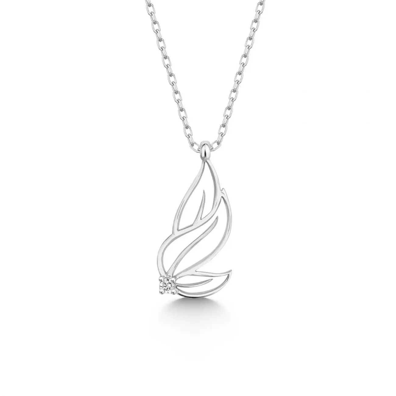 NUBIS Stříbrný diamantový náhrdelník - NBS-005