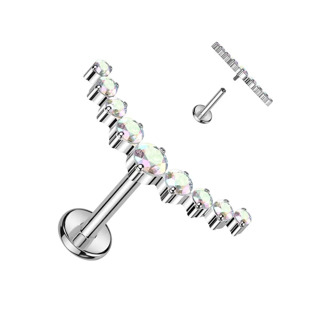 S4U Piercing do brady - labreta TITAN (duhová) - TIT1276-AB