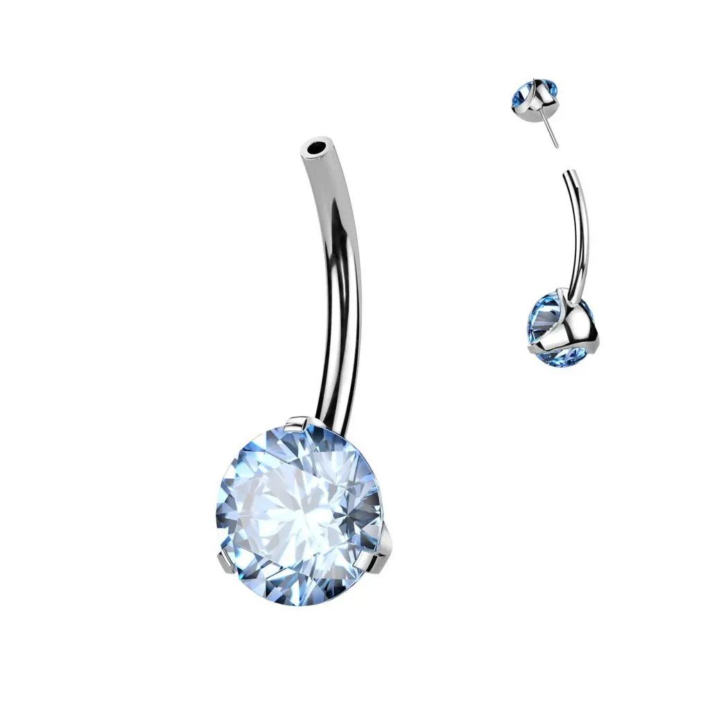 PUSH IN piercingu do pupíku TITAN (čirá) - TIT1273-C