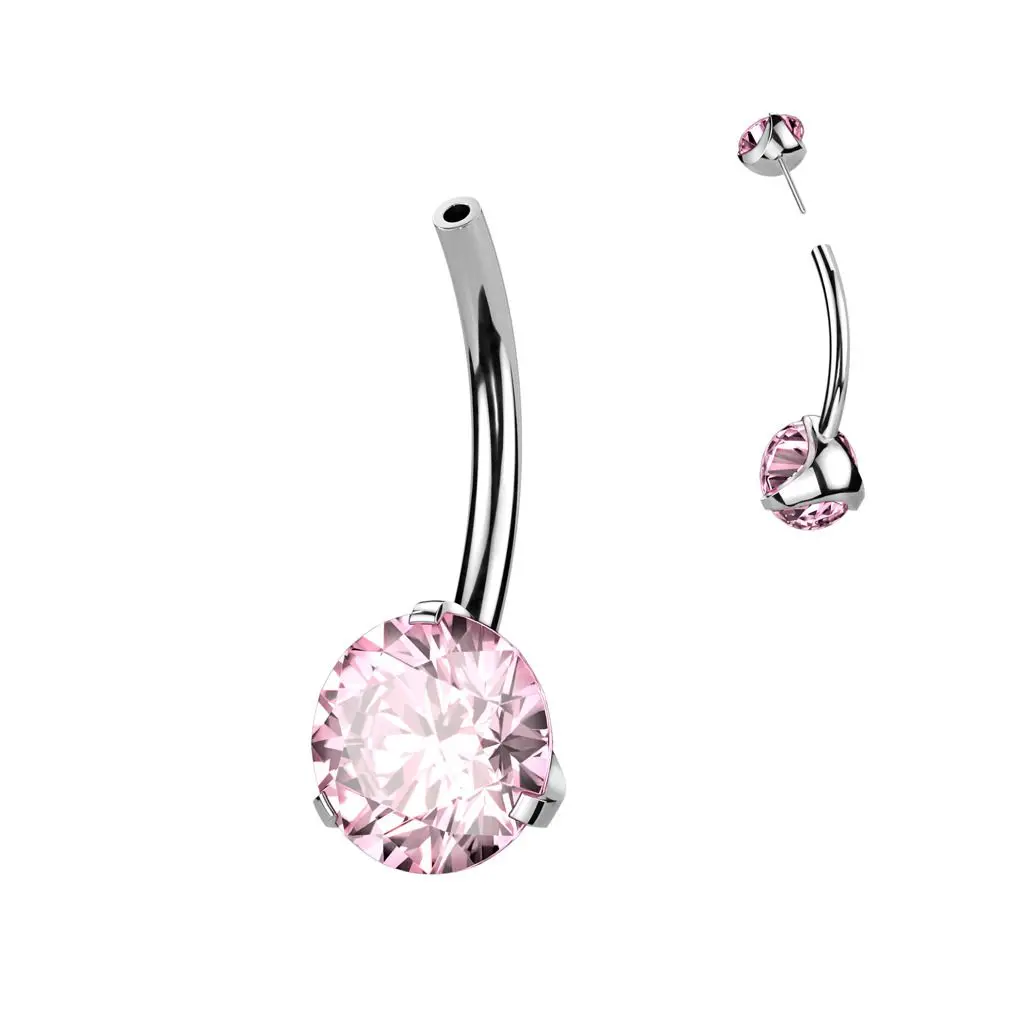 S4U PUSH IN piercingu do pupíku TITAN (růžová) - TIT1273-P