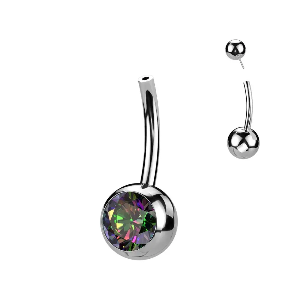 S4U PUSH IN piercingu do pupíku TITAN (vitrail medium) - TIT1272-VM