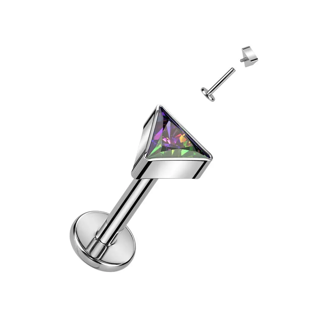 S4U Piercing do brady - labreta TITAN trojúhelník (vitrail medium) - TIT1261VM-1208