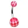 Piercing do pupíku - banánek (červená) - BA01012-R