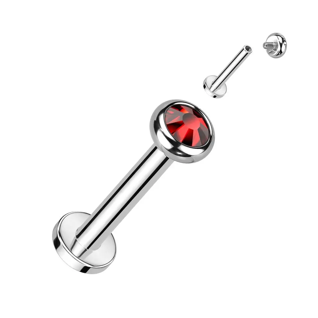 MARRE Piercing do brady - labreta TITAN (červená) - TIT1291R-1208