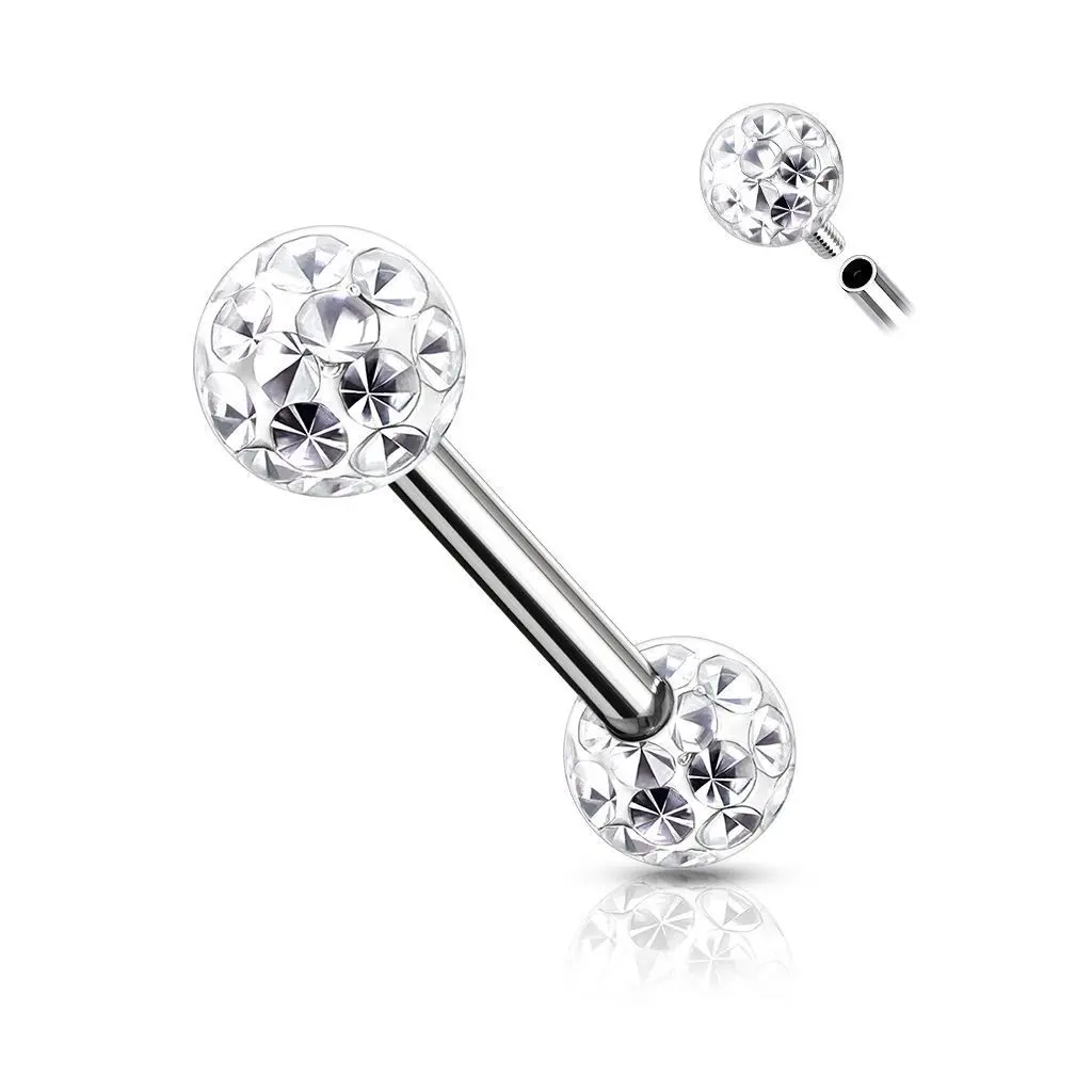 Piercing do jazyka chirurgická ocel s
