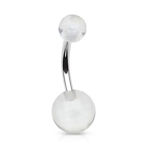 Piercing do pupíku - banánek (čirá) - BA01017-C