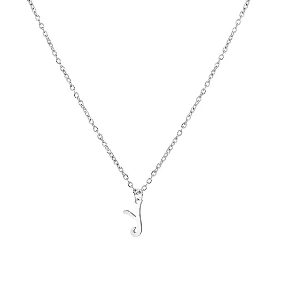 Ocelový náhrdelník, písmeno S - OPD0339-S