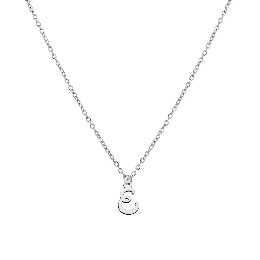 S4U Ocelový náhrdelník, písmeno E - OPD0339-E