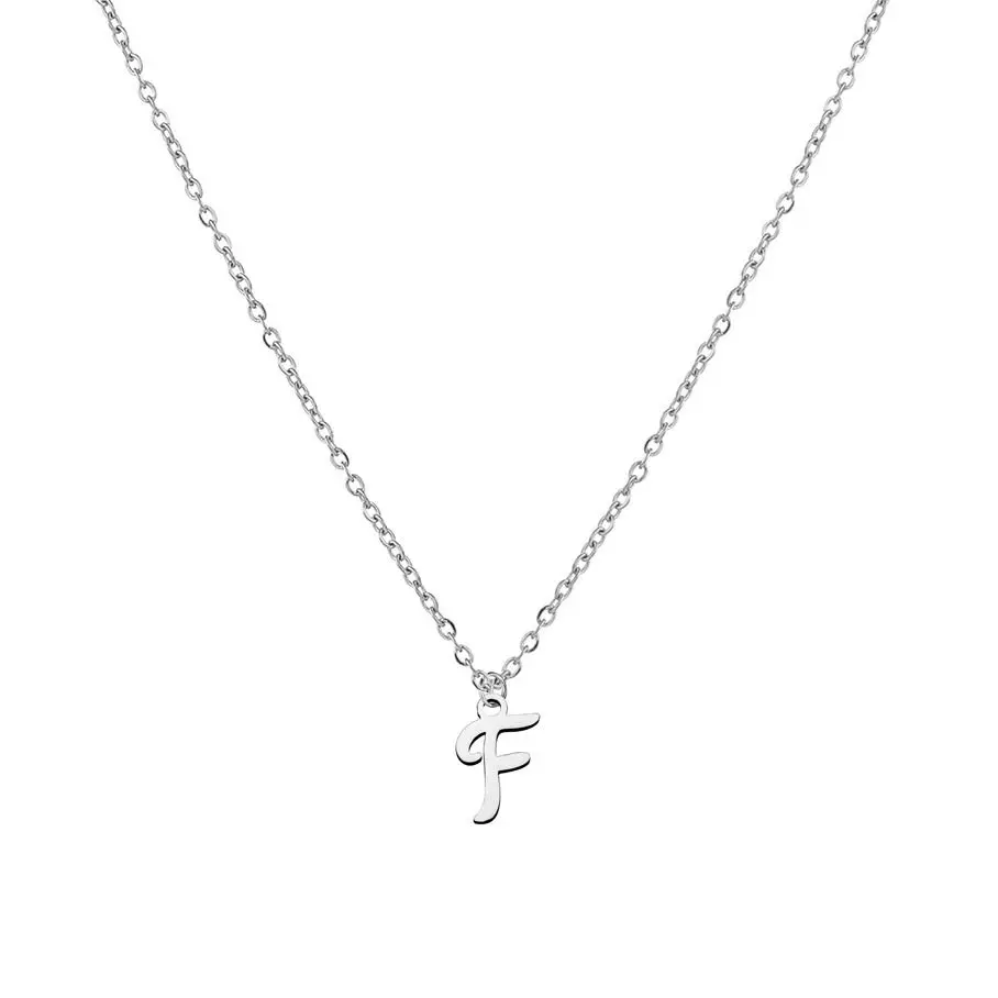 S4U Ocelový náhrdelník, písmeno F - OPD0339-F