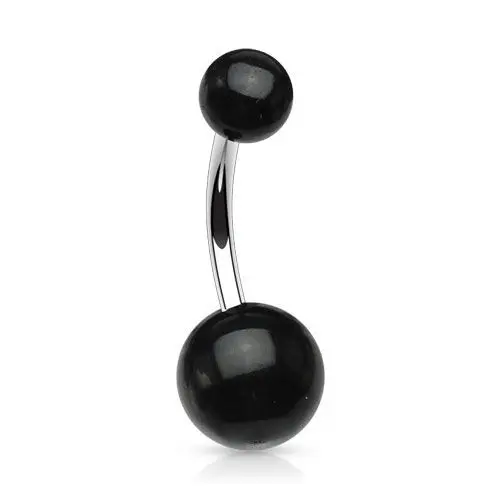 Piercing do pupíku - banánek (černá) - BA01017-K