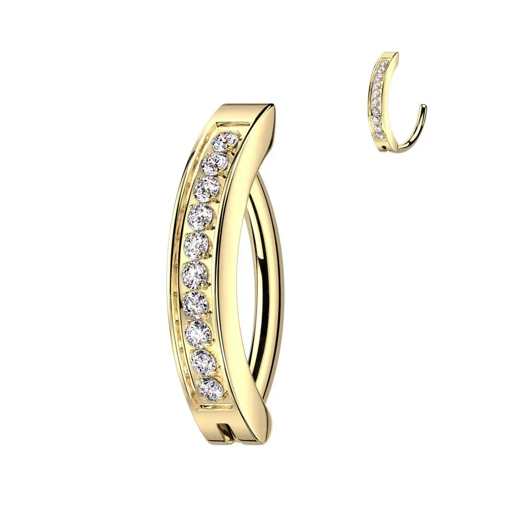 Piercing do pupíku TITAN 1,6 x 10 mm gold - TIT1285