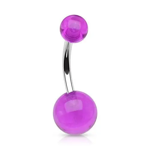 Piercing do pupíku - banánek (fialová) - BA01017-A