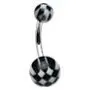 Piercing do pupíku - banánek (černá) - BA01012-K