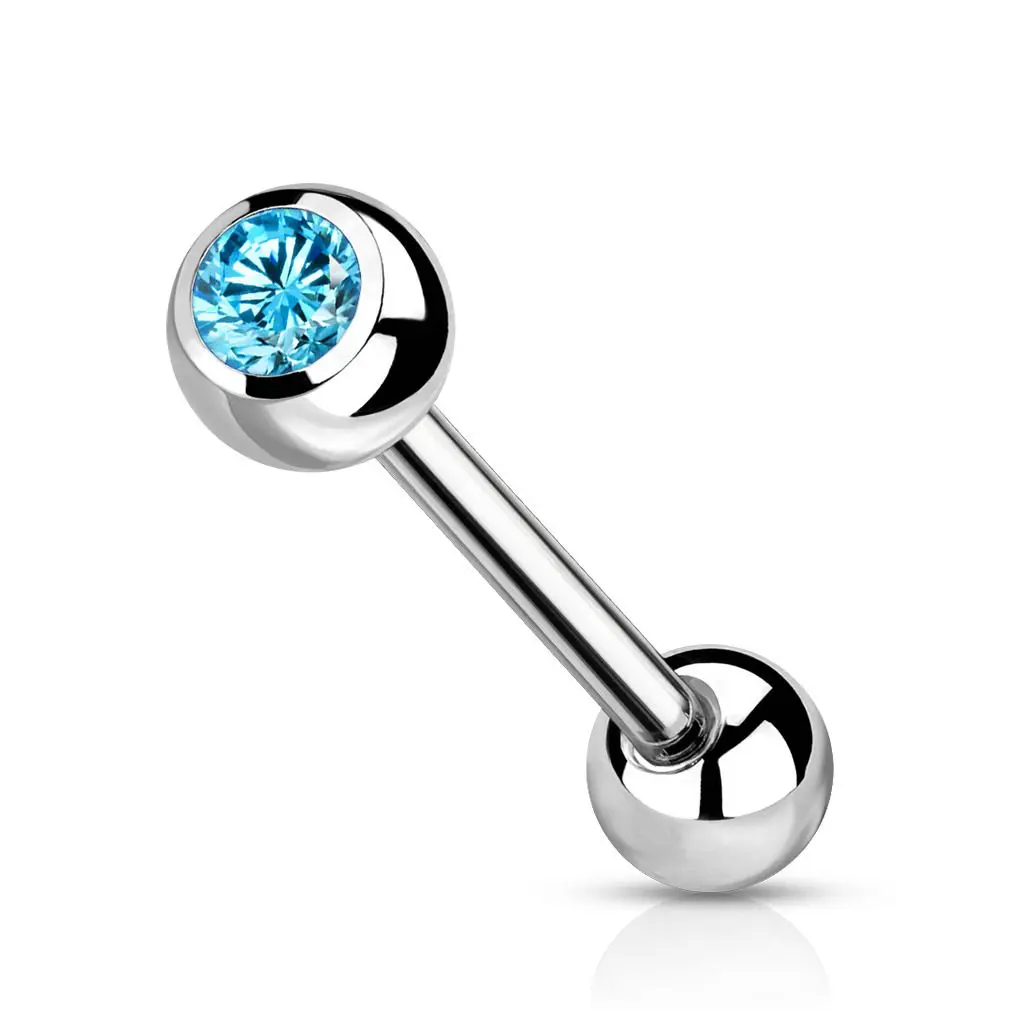 Piercing do jazyku TITAN (tyrkysová) - TIT1017-Q