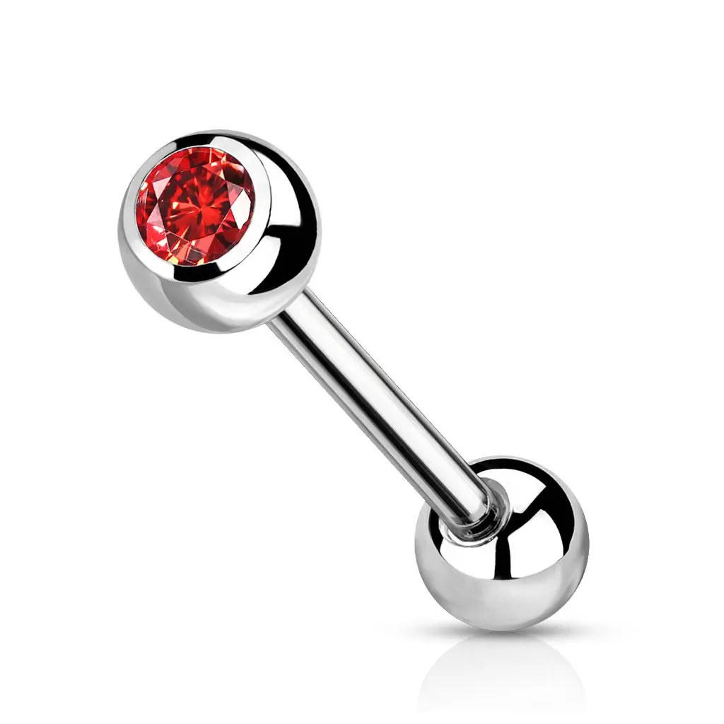 Piercing do jazyku TITAN (červená) - TIT1017-R