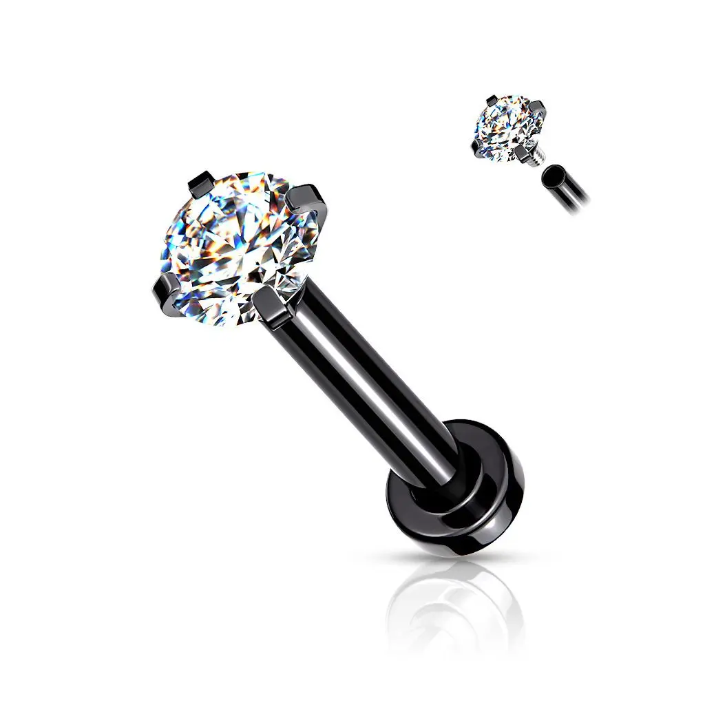 S4U Piercing do brady / cartilage / tragus (1,2 x 8 mm, 2mm kámen) - LB1041C-12082