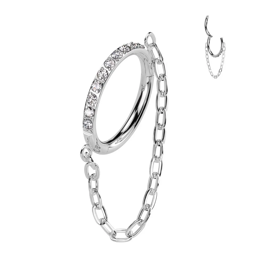 Segment kruh helix / cartilage / tragus / septum piercing TITAN (1,2 x 8 mm) - TIT1308-1208