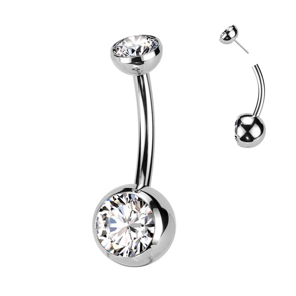PUSH IN piercingu do pupíku TITAN - TIT1309-C