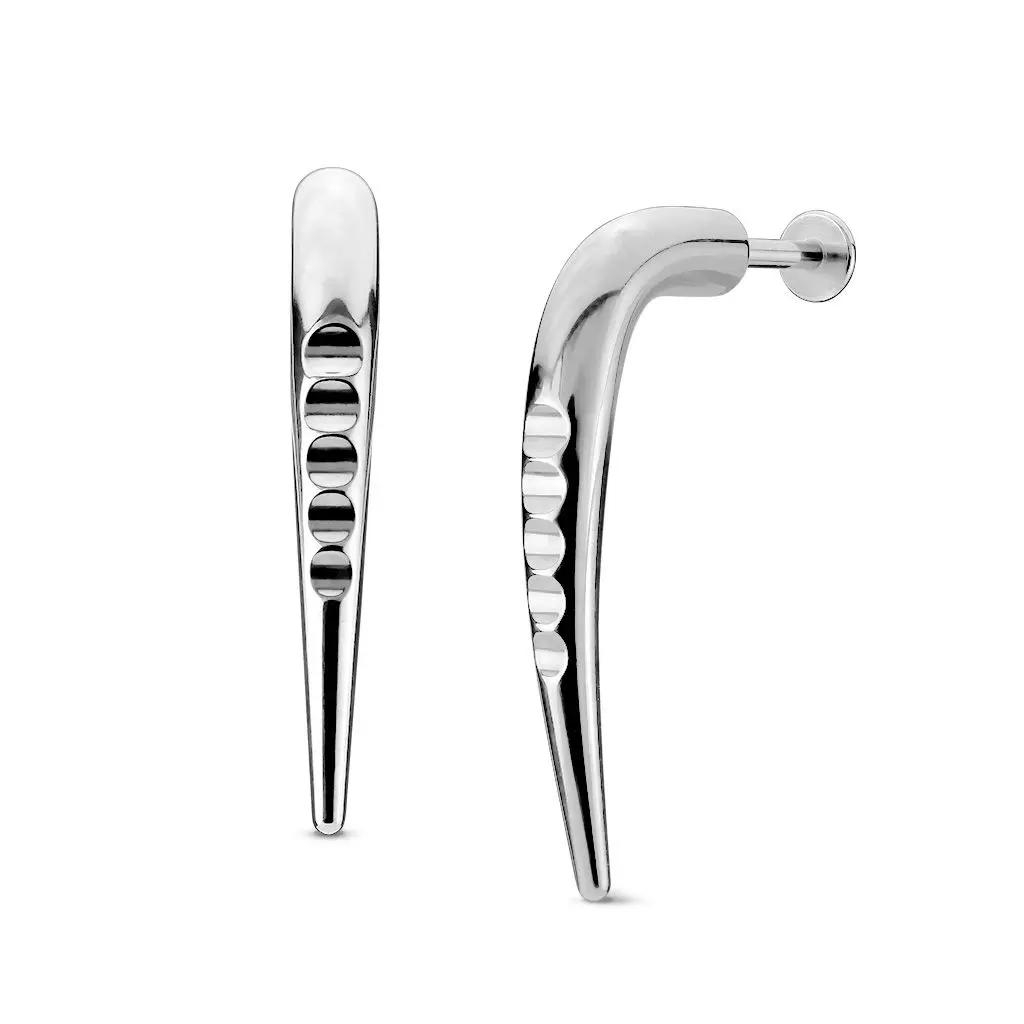 S4U Extrémní piercing do brady zahnutý - LB01070
