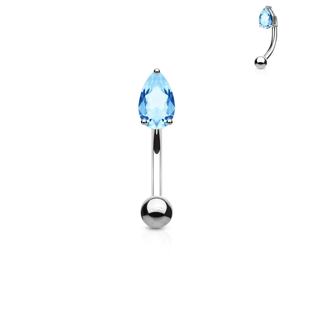 Piercing do obočí - zirkon