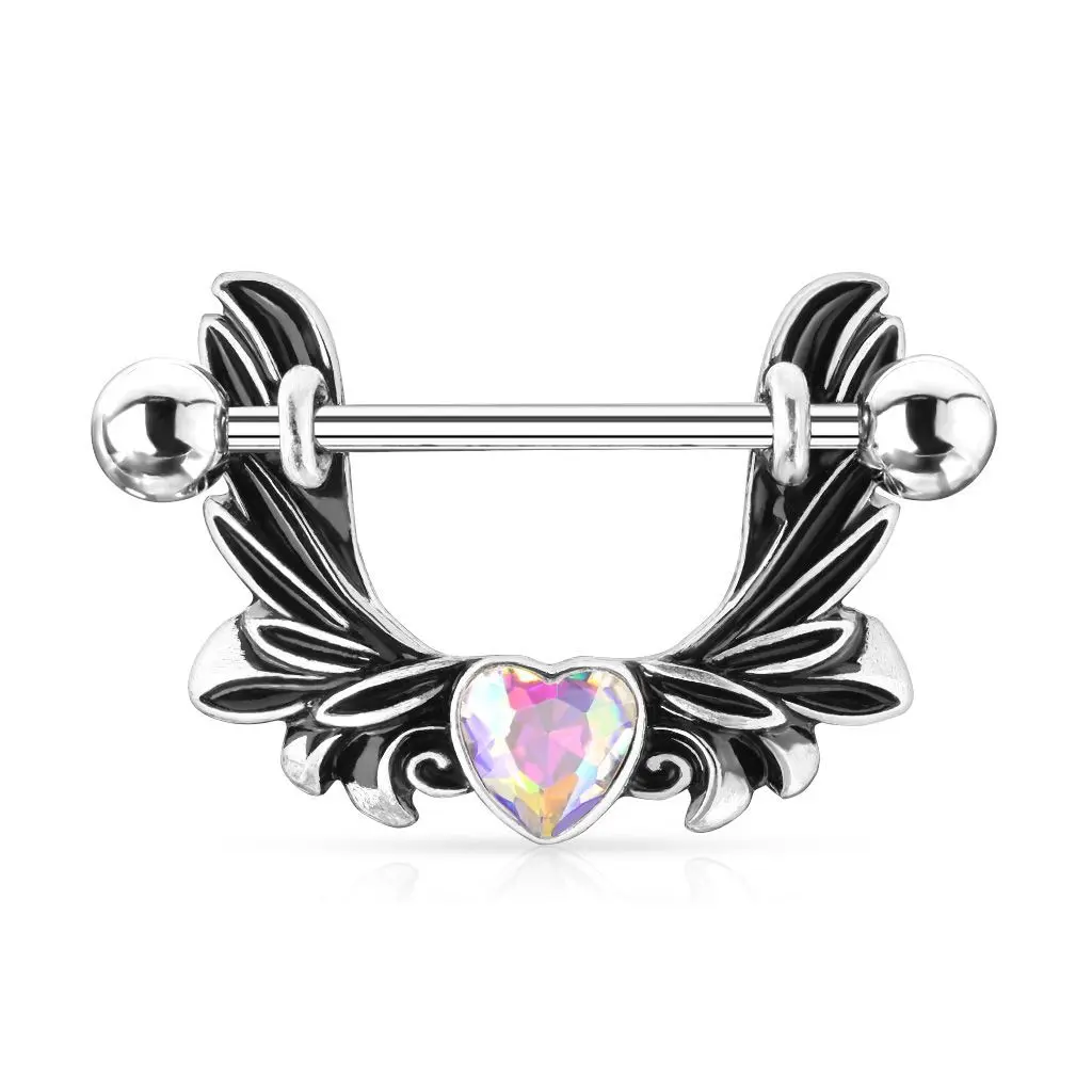 Piercing do bradavky s ozdobou (duhová)