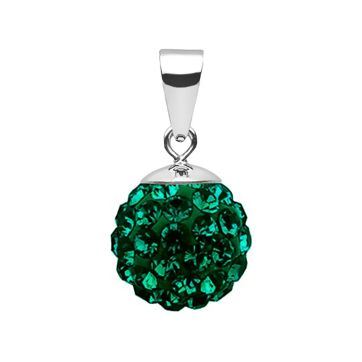 NUBIS Stříbrný přívěsek s krystaly Crystals from Swarovski Emerald - NBS002-EM