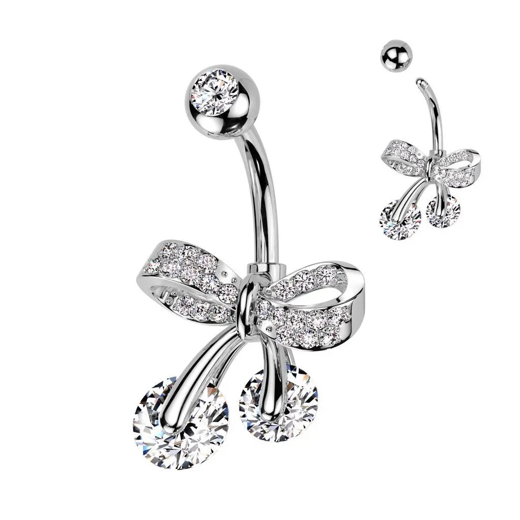 Piercing do pupíku - mašlička
