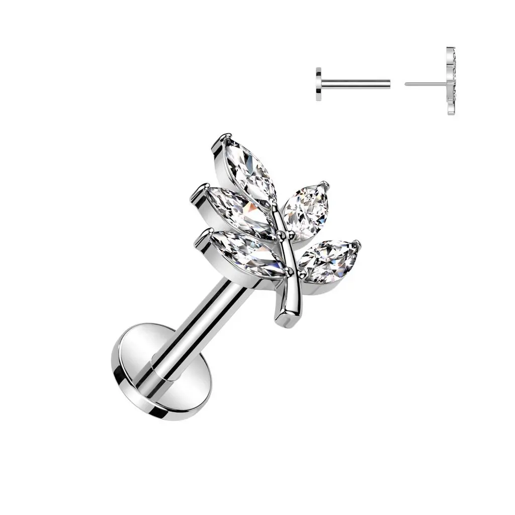 S4U Piercing do brady větvička - PUSH IN labreta - LB1124