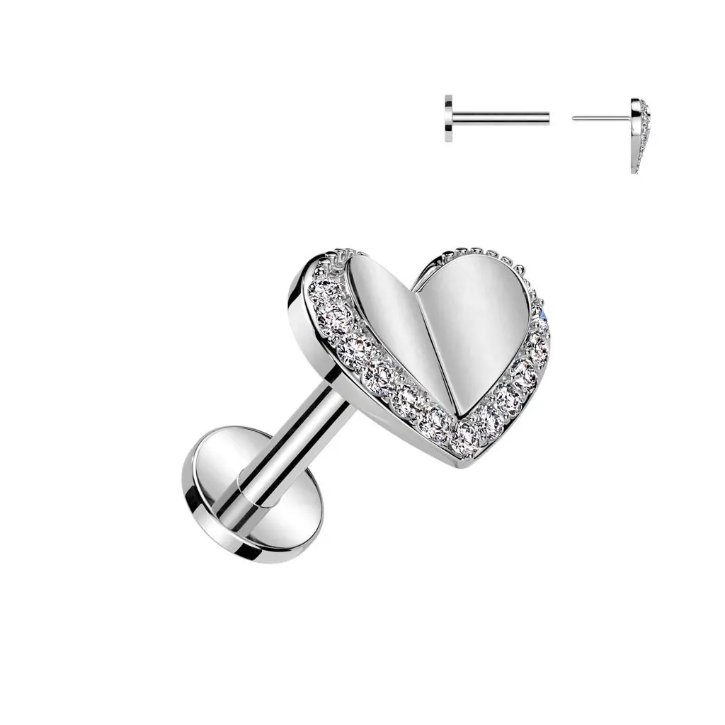 S4U Piercing do brady srdce - PUSH IN labreta - LB1126