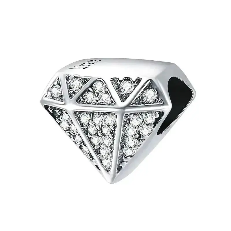 NUBIS Stříbrný přívěsek korálek na náramek DIAMANT - NB-8220