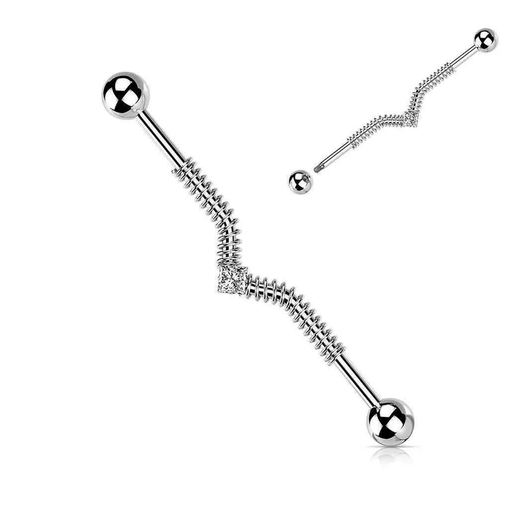Industrial piercing s pružinou