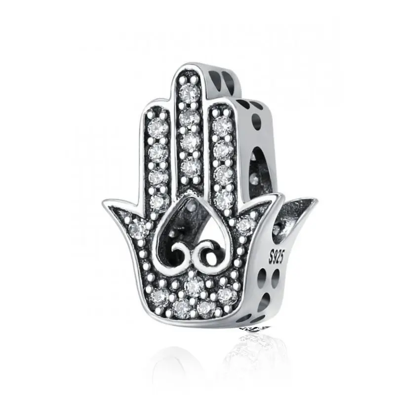NUBIS Stříbrný přívěsek korálek HAMSA - NB-8215